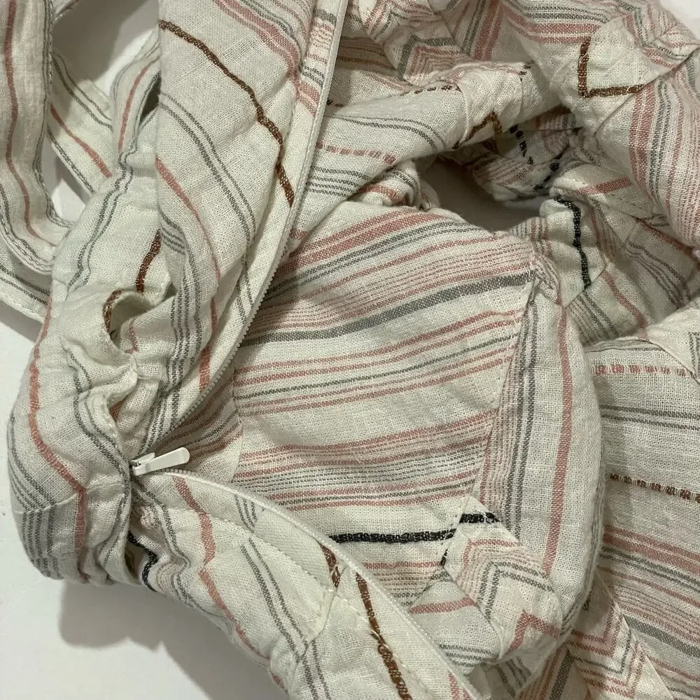 Free People Chevron Stripe Tie Front Tank - Ivory Multi - 0
